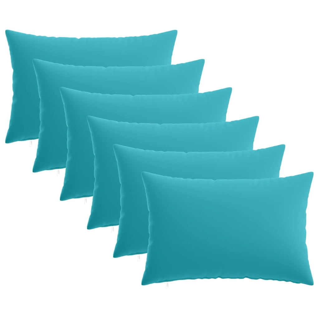 Federa 6 pcs HEERLEN Turchese 50 x 75 cm Poliestere 911738