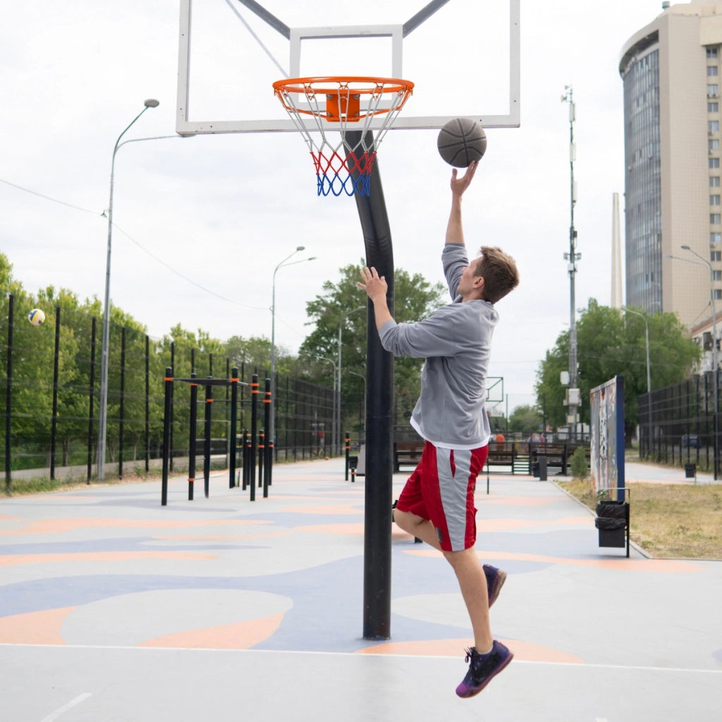 Cerchio da basket di ricambio da 45cm canestro da parete con doppia molla-Cerchio obiettivo da basket per interno Arancione
