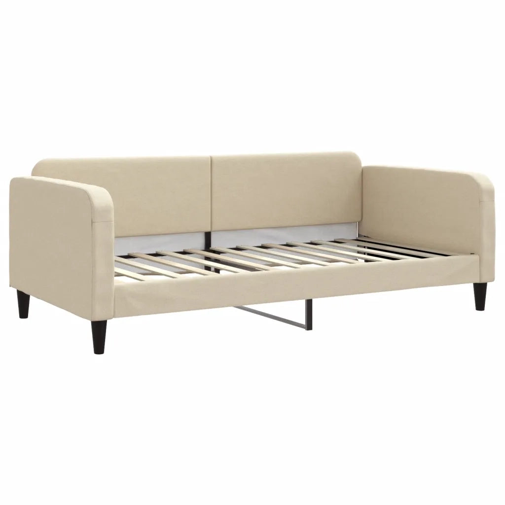 Divano Letto con Materasso-Sofa Letto-Daybed Crema 100x200 cm in Tessuto 599245