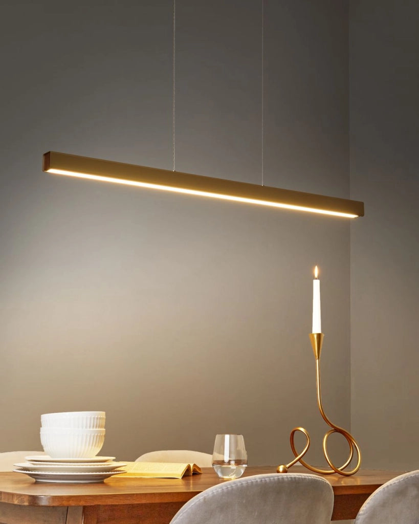 Lampada a sospensione in alluminio oro con paralume in legno di gomma e base in ferro con telecomando Luce a LED integrata