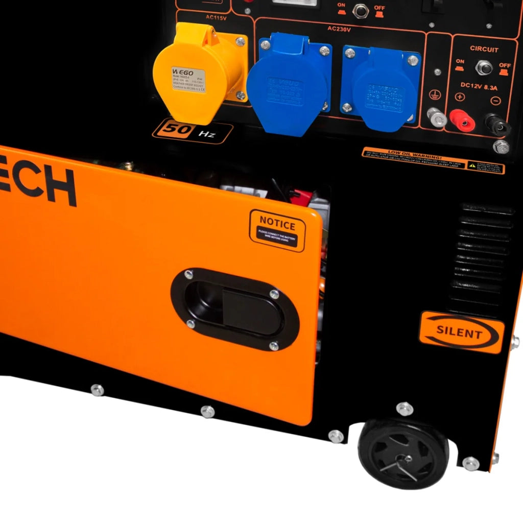 Generatore Diesel Silenzioso Monofase 230V 6kVA 6.5kW ATS Avvio Elettrico Portatile
