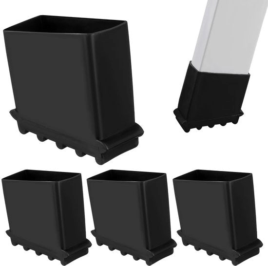 Accessori Antiscivolo per Scale - 4 Pezzi - Copricapelli Resistenti - Pedane in Gomma - Accessori per Scale - Facili da Installare - Pedane Antiscivolo per Scale
