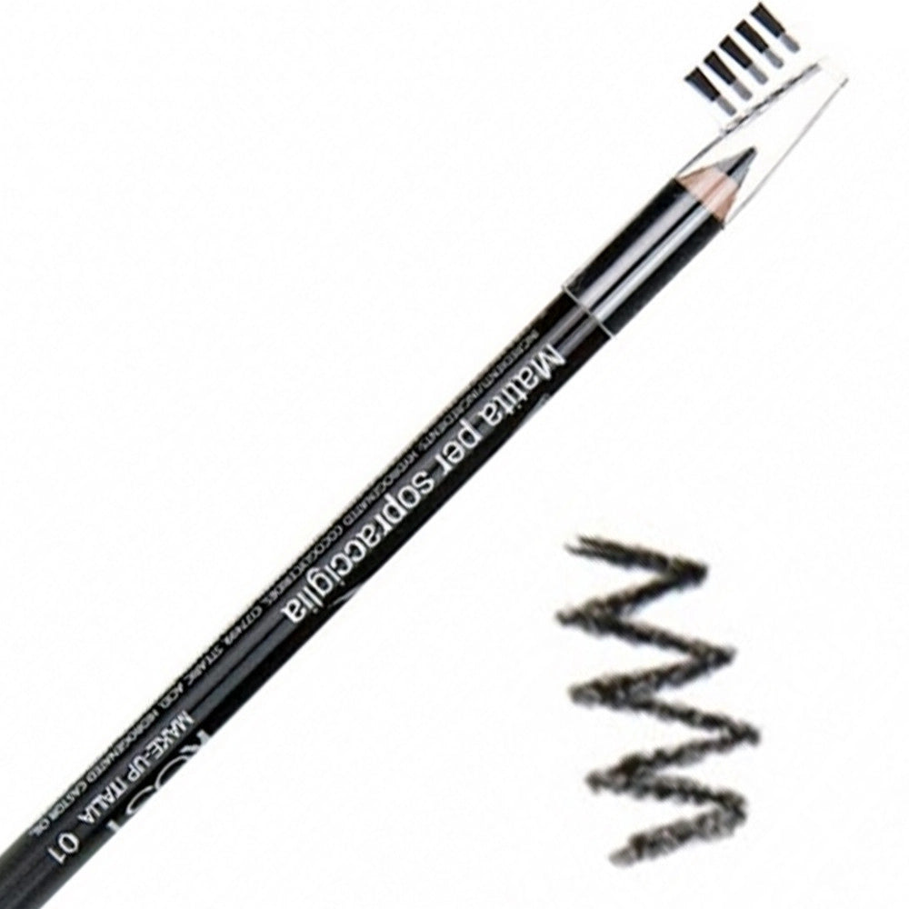 Trade Shop - Matita Per Sopracciglia Effetto Naturale Con Pettine Spazzolino Ciglia Make Up -