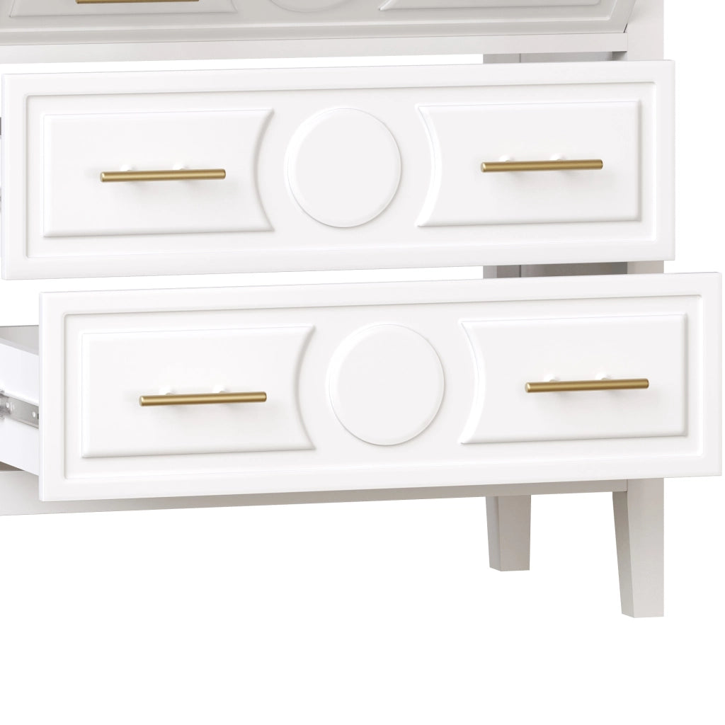 MOBILE BAGNO 81x46,5x86,5 cm Bianco in MDF con lavabo in ceramica