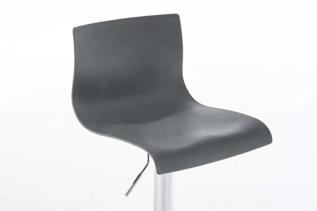 Sgabello Hover in polipropilene e metallo grigio,Metallo in look cromato