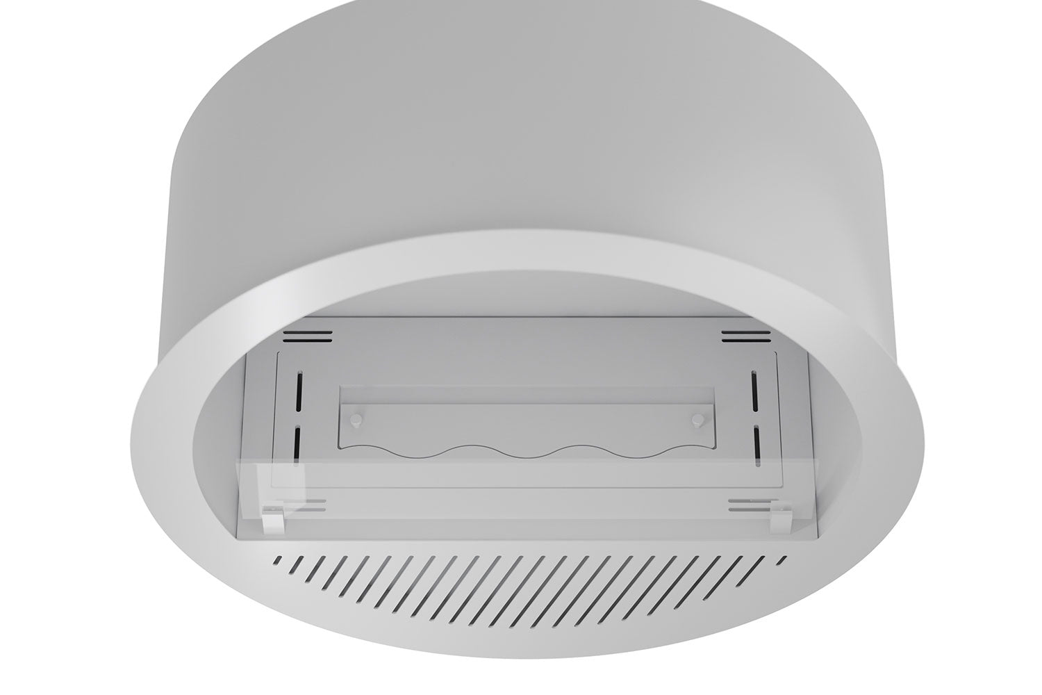 Camino a Bioetanolo da Incasso Ø74x30 cm Incyrcle Slim Inside Bianco