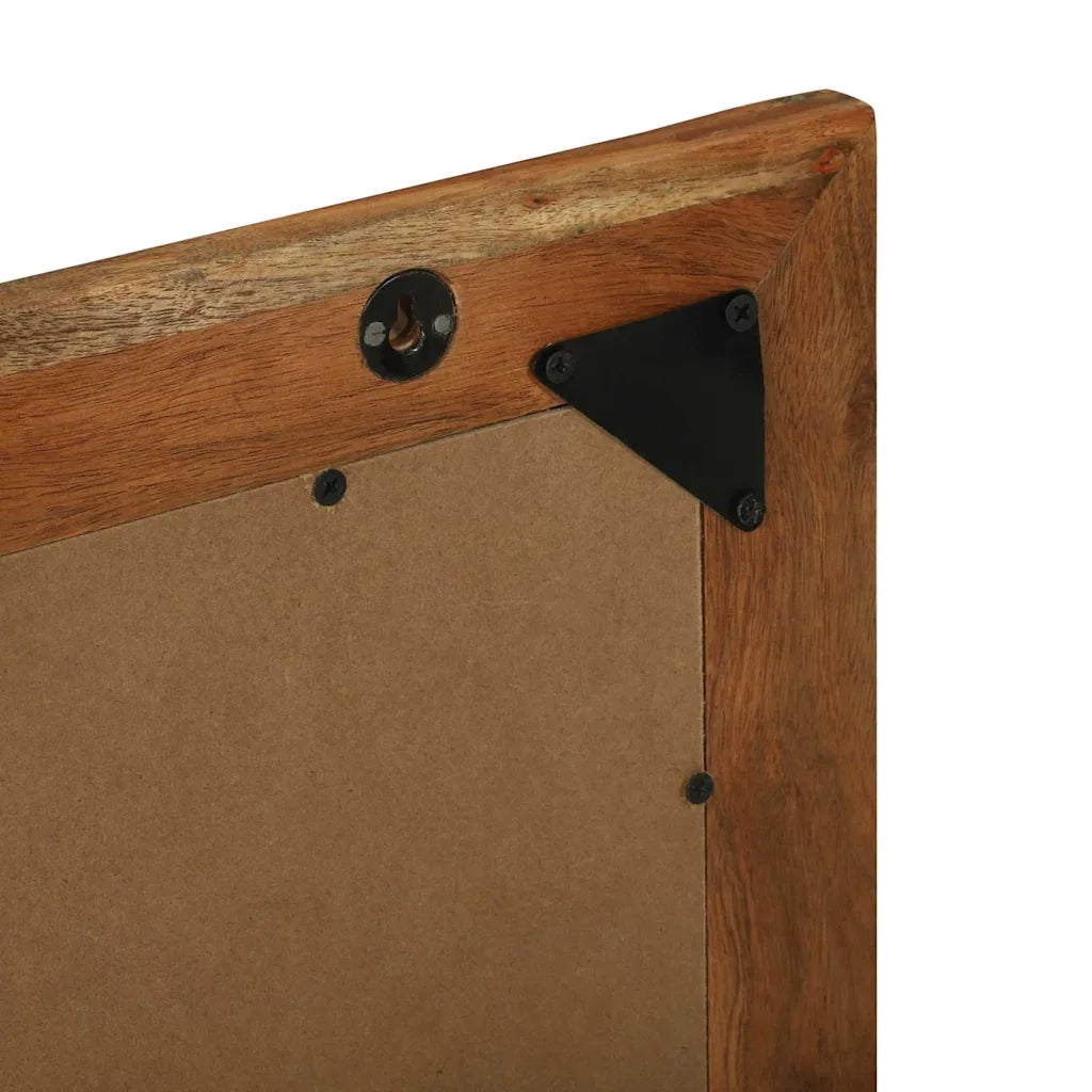 Specchio da bagno Rettangolare Marrone Legno di Acacia Massello 4016738