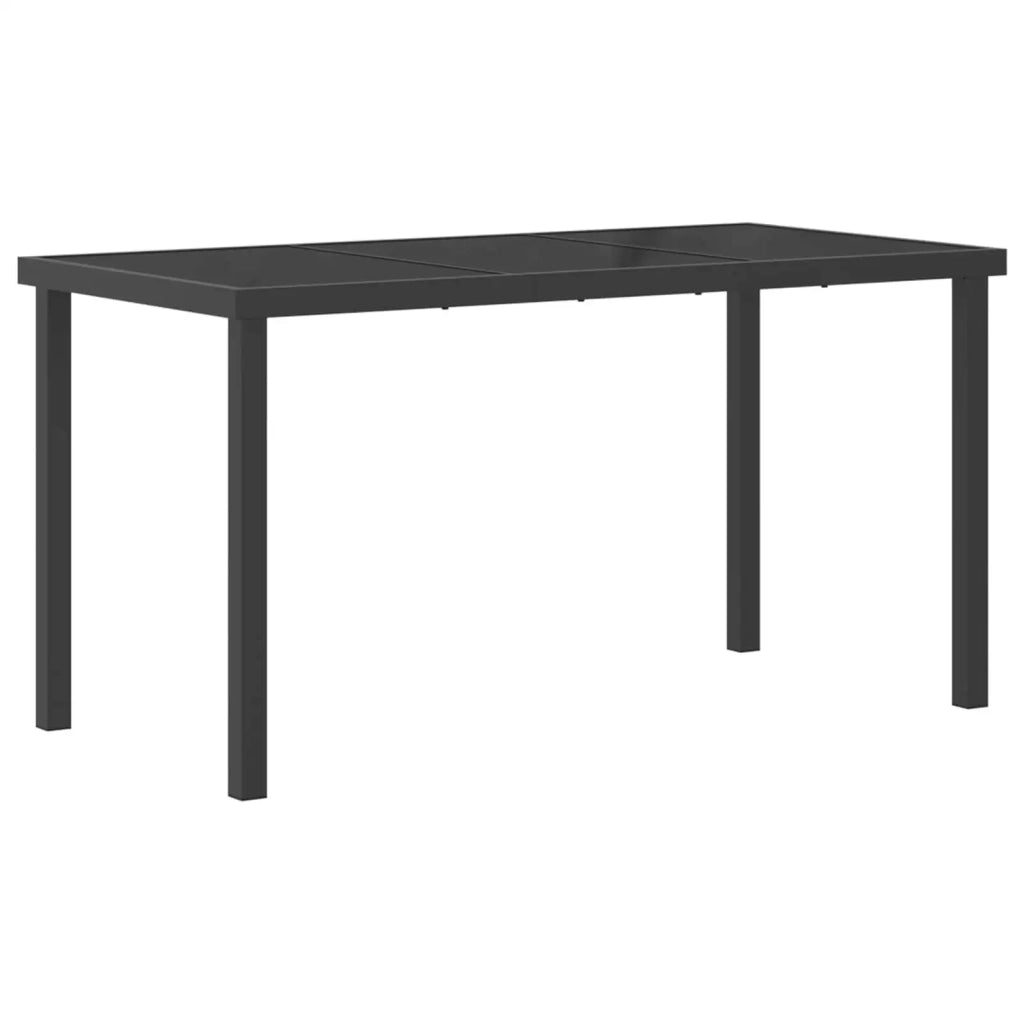 Set da pranzo per esterni 5 pz Nero polyrattan 3448913
