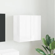 Mobile TV da parete-Mobile TV a Muro-Credenza TV Bianco Lucido 59,5 x 31 x 60 cm