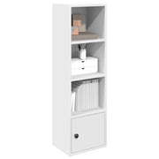 Libreria-Scaffale per Libri-Mobile di Stoccaggio Bianca 31x24x102 cm in Legno Multistrato