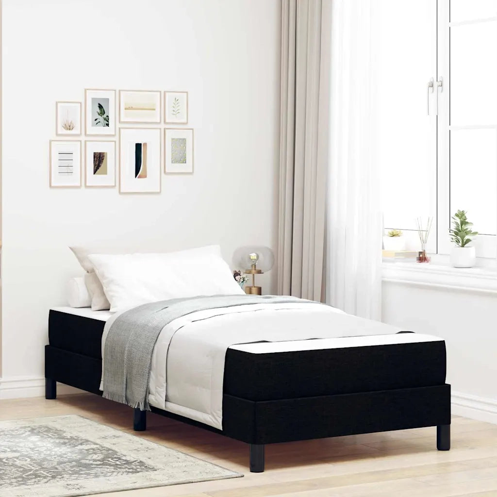 Letto a molle con materasso Nero 80 x 200 cm Tessuto 3398446