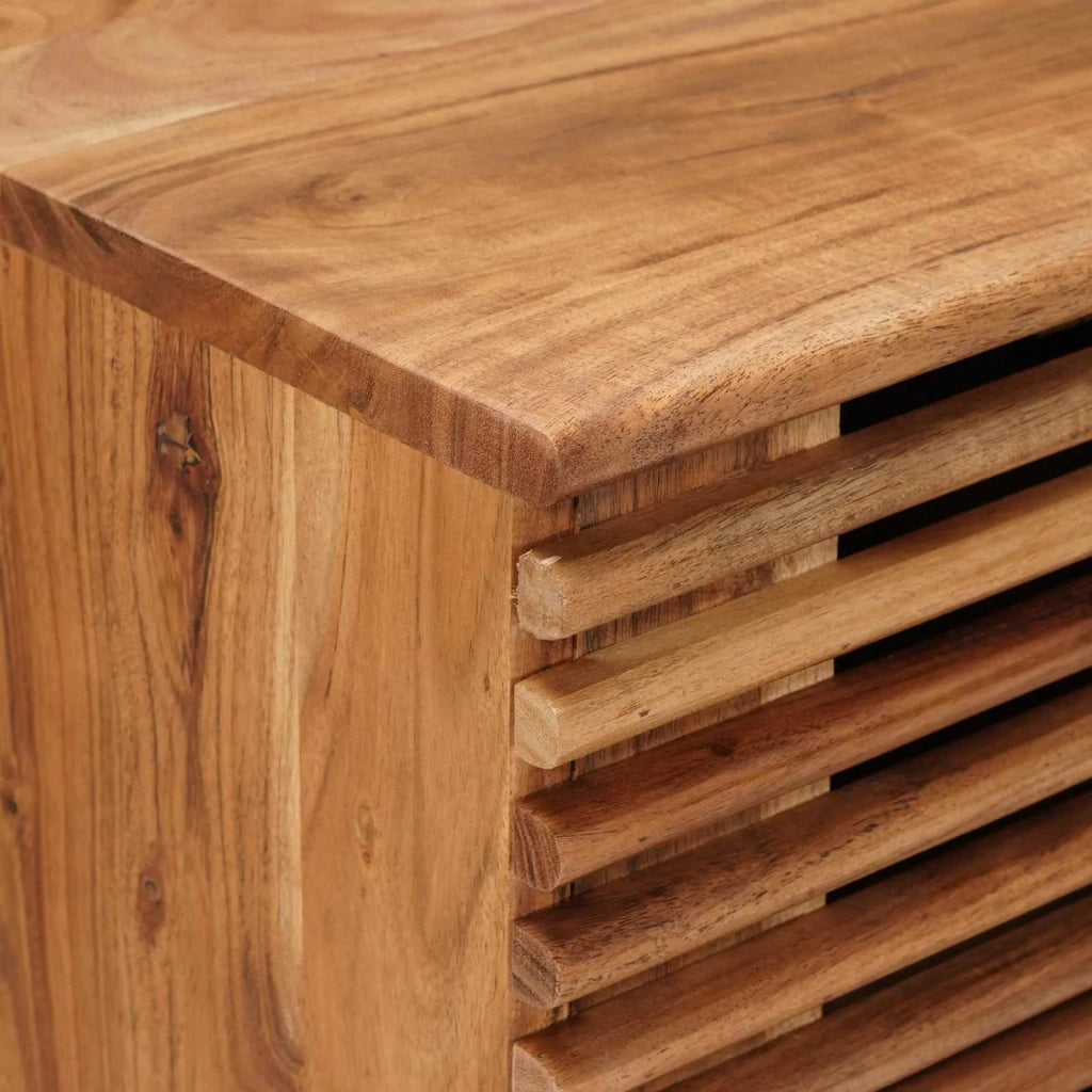 Comodino a muro fatto a mano Marrone Teak 40 x 30 x 60 cm
