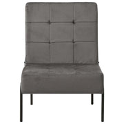 Poltrona Relax-Poltroncina 65x79x87 cm Grigio Scuro in Velluto