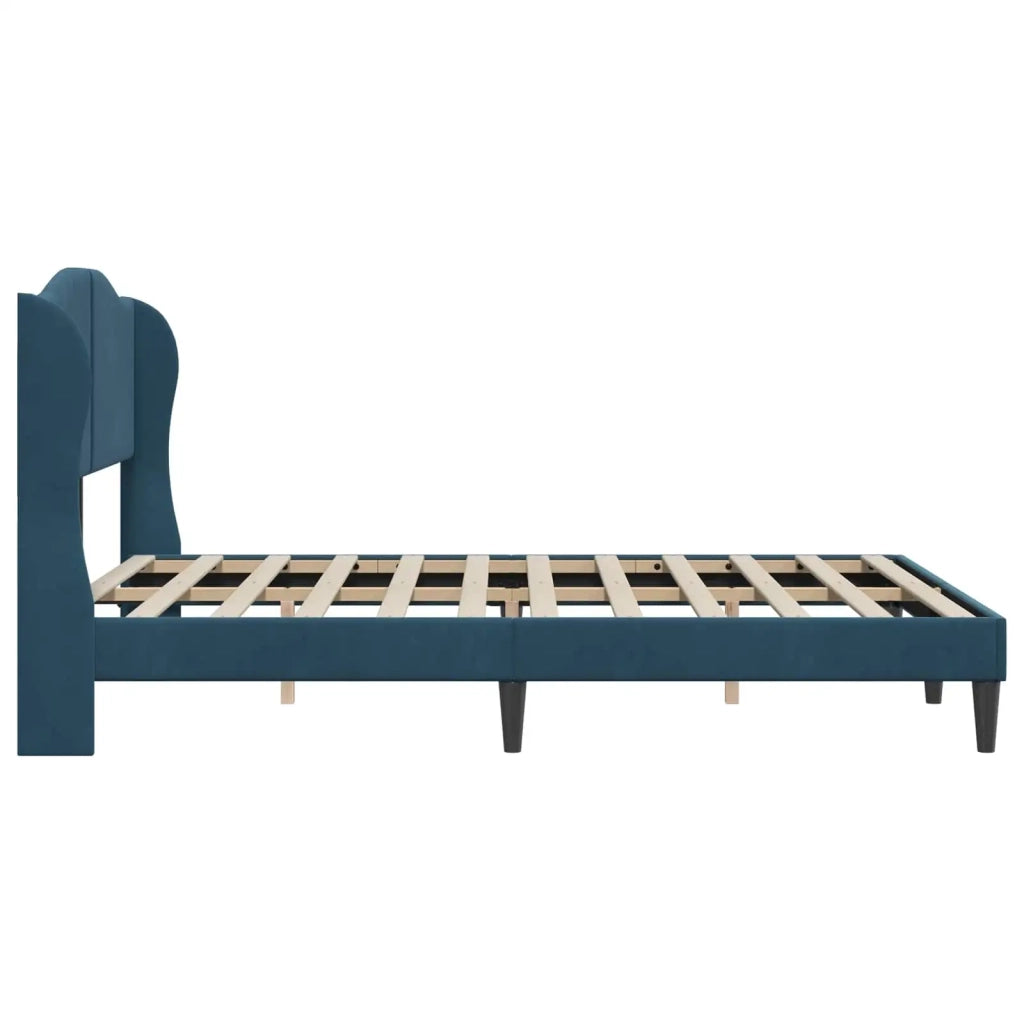 Struttura del letto con testiera Blu 120 x 200 cm Velluto 42027916