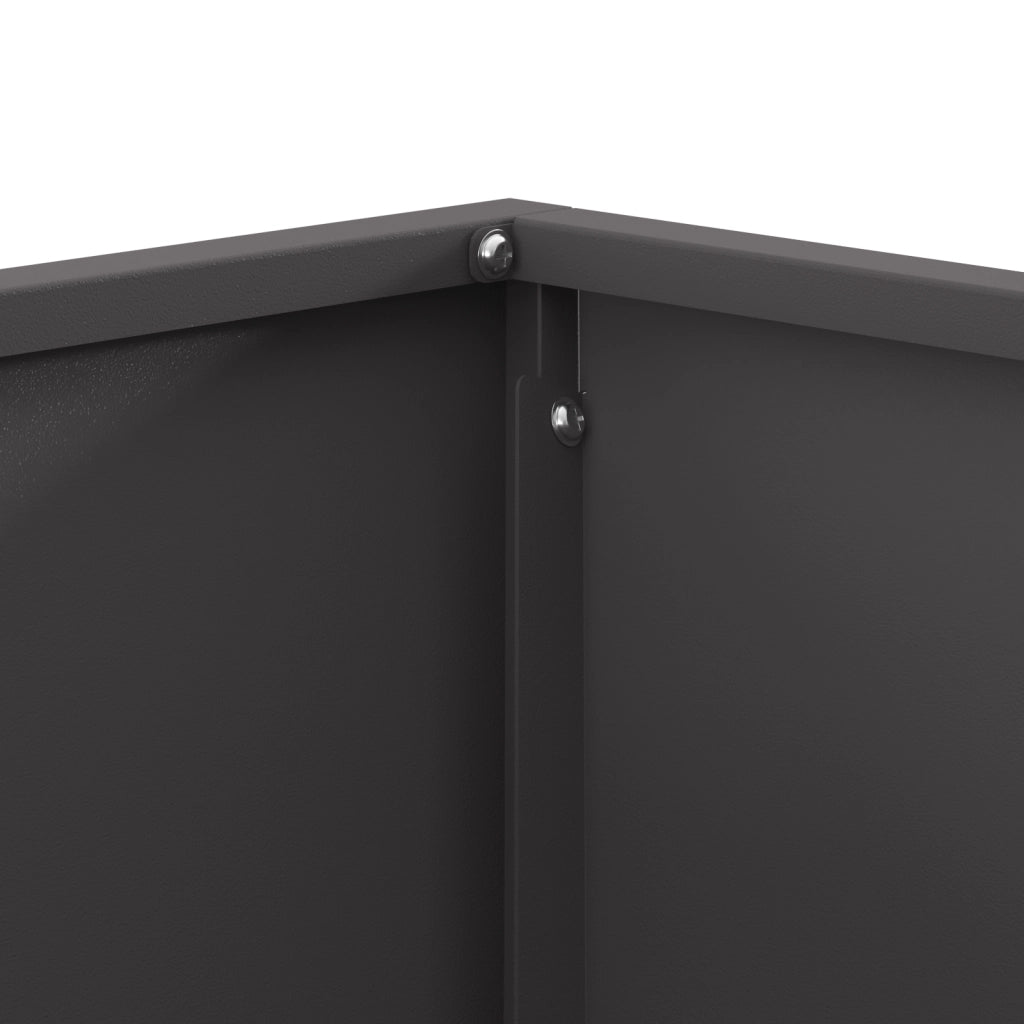 Braciere Quadrato Nero 60x60x30 cm Acciaio