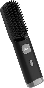 Stilettang senza fili con spazzola, kam da viaggio portatile, riscaldamento rapido in 30 secondi, ricaricabile via USB, schermo LCD con borsa di stoccaggio (nero)