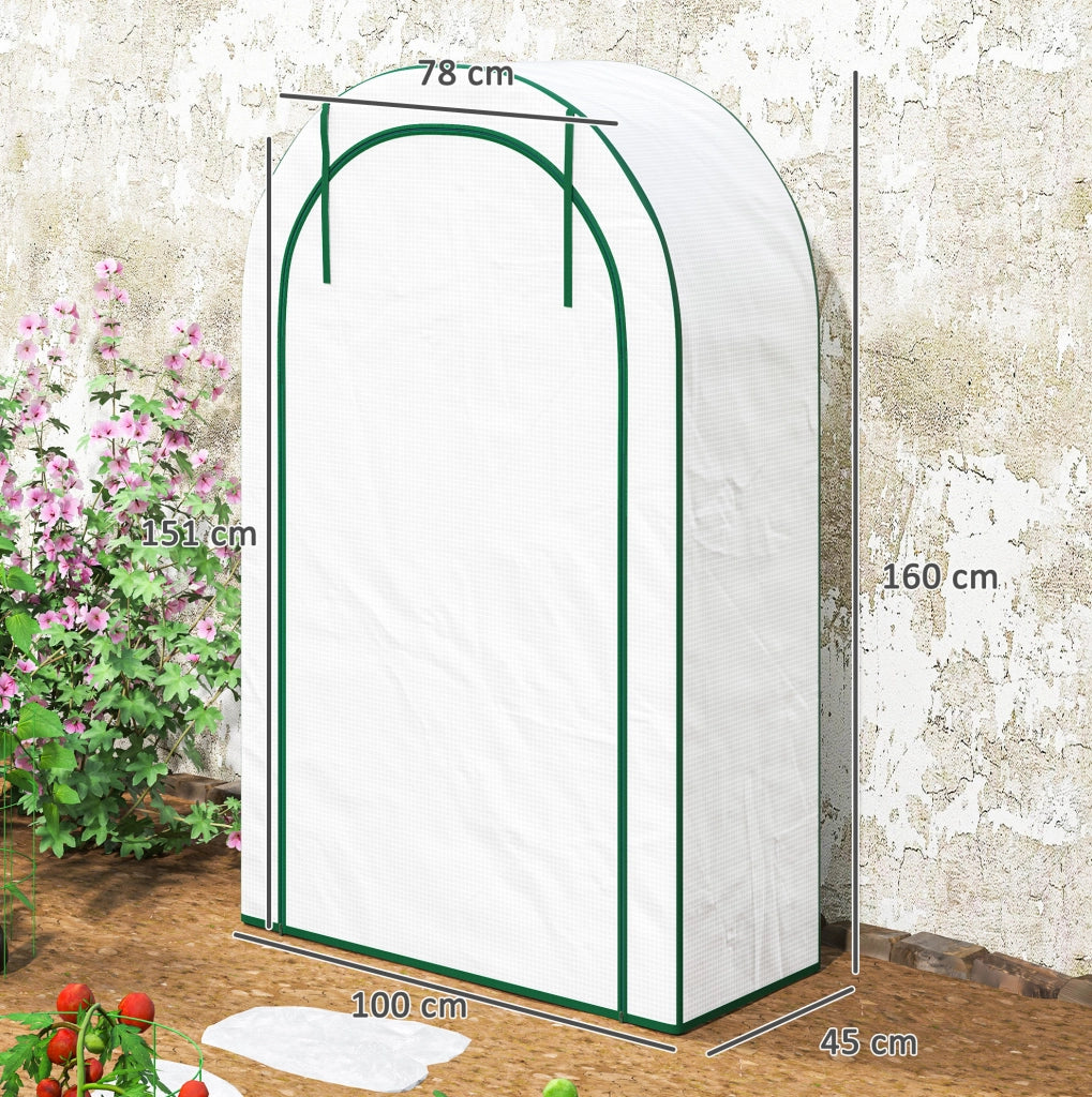 Serra da giardino in acciaio con 7 ripiani 100x45x160 cm
