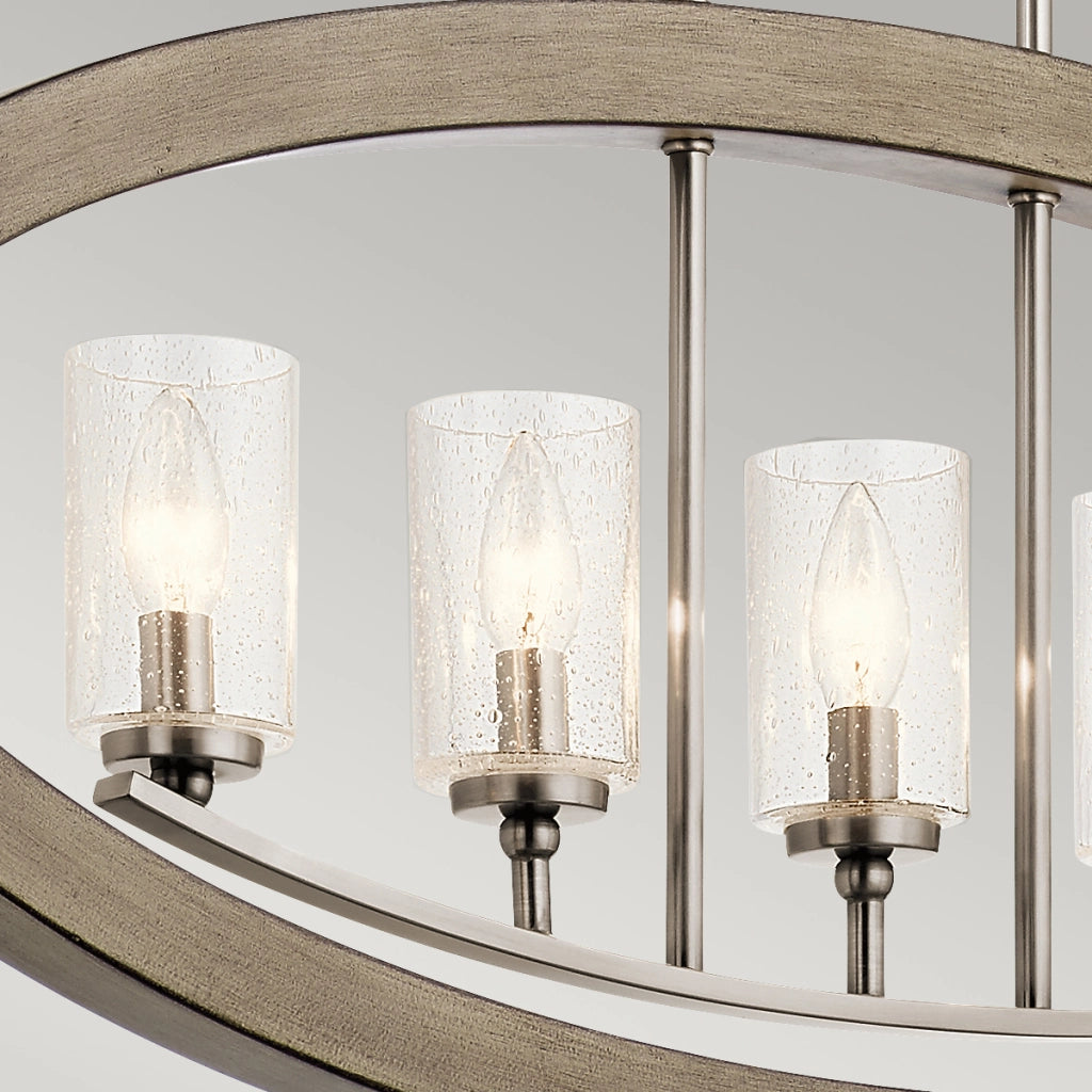 Lampada a sospensione Grand Bank grigio anticato 5xE14 Kichler