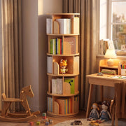 LIBRERIA Girevole 360° Salvaspazio MDF Effetto Legno