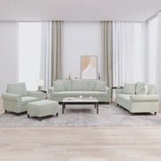 Set di Divani 4 pz con Cuscini Grigio Chiaro in Vellutocod mxl 106858