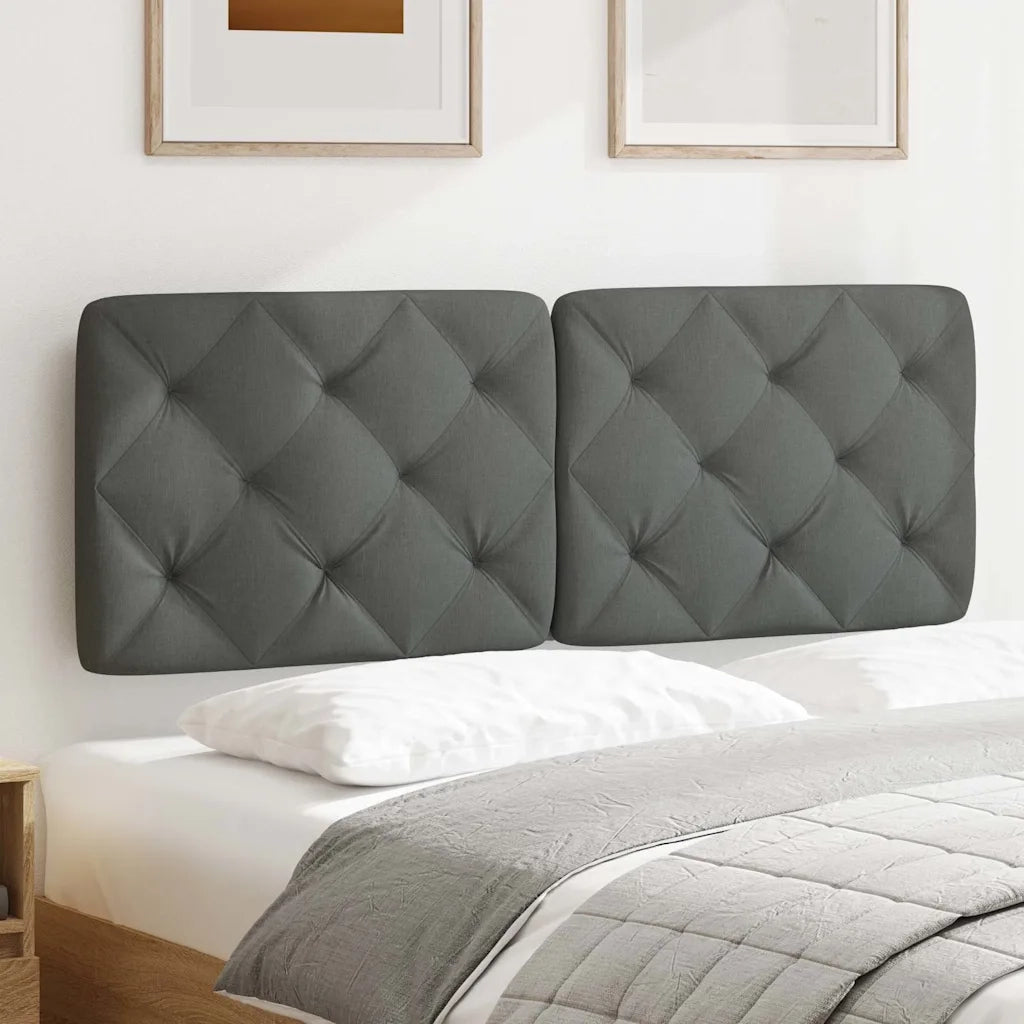 Cuscino Testiera Grigio Scuro 140 cm in Tessuto 4019220