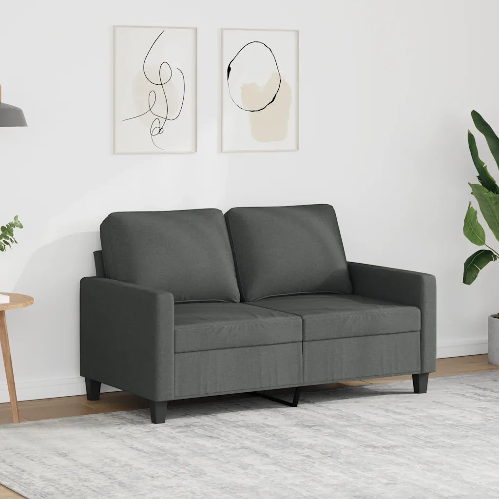 Divano a 2 Posti Grigio Scuro 120 cm in Tessutocod mxl 126540