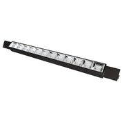 Faretto binario track monofase barra 12 LED 26W resa 312W luce spot orientabile interni negozio 230V NERO LUCE 4000K