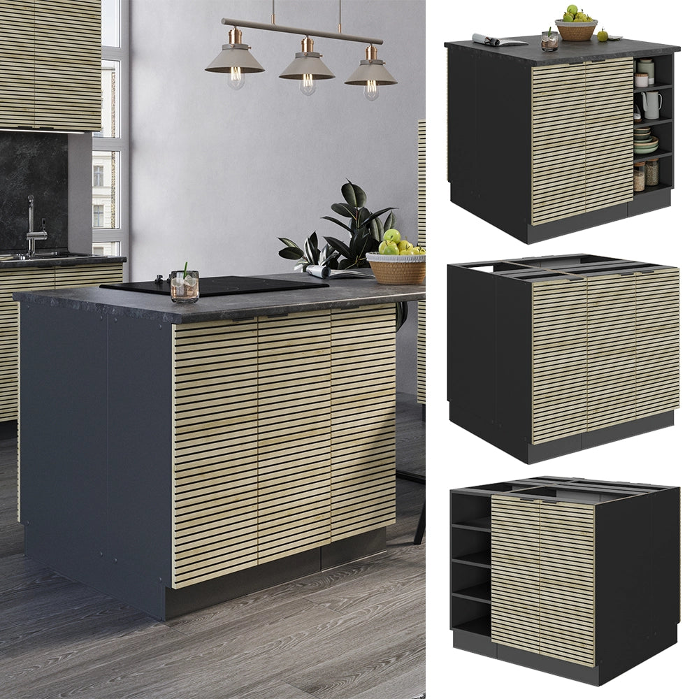 Vicco Isola cucina Pannello in quercia 90 cm senza piano di lavoro
