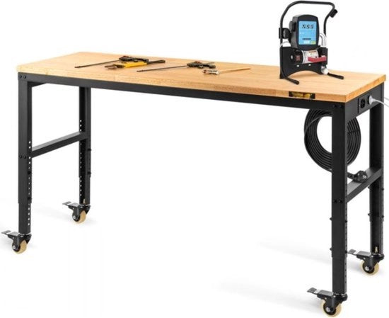 Tavolo di lavoro regolabile in altezza con piano di lavoro 122x61x104cm, tavolo di lavoro 1600lbs