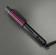 Borsetta termica 3 temperatura regolabile - Piccola tondiatura 25mm - Borsetta riscaldata a forma rotonda per morbide onde - Tondiatura portatile per capelli medi - Doppia tensione