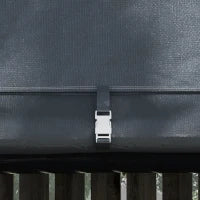 Tendone da Magazzino per Giardino, Robusto Telaio in Acciaio, Grandi Porte, 3x3m, Grigio