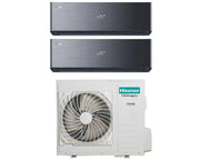 Condizionatore Dual Split Hisense Energy Pro X Black 18+18 con 5AMW105U4RQC R-32 Wi-Fi Integrato