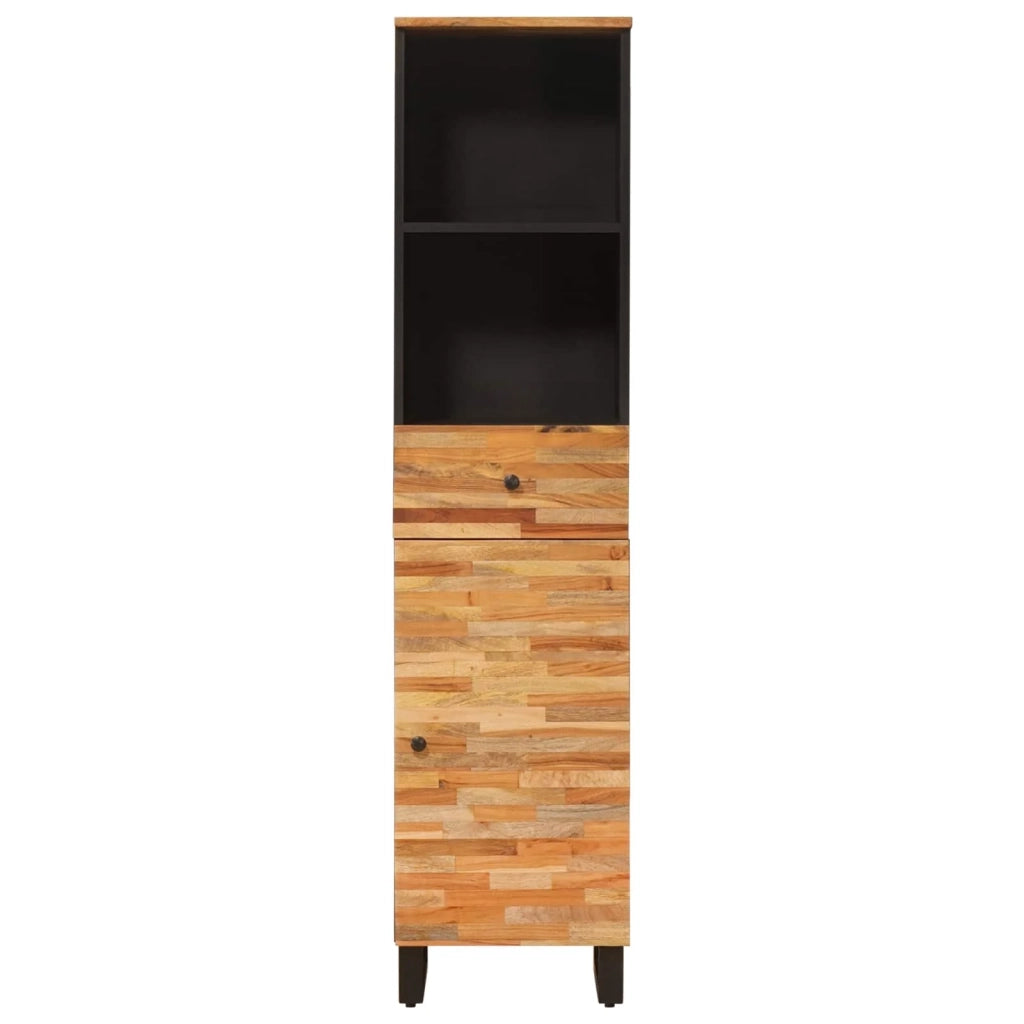 Mobiletto da bagno moderno in legno di mango pratico contenitore 38 x 33 x 160 cm stile contemporaneo legno marrone 02_0057820