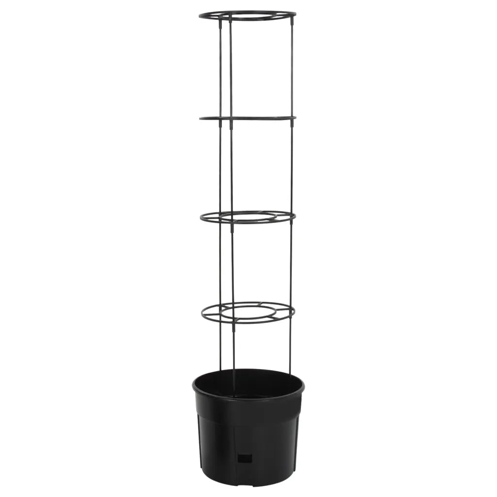 Vaso a Torre per Pomodori Antracite Ã˜39x150 cm Polipropilene