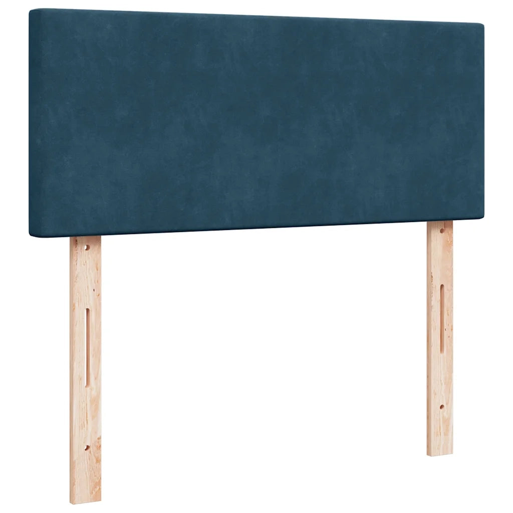 Giroletto a Molle con Materasso Blu 120x190 cm in Velluto 3287684