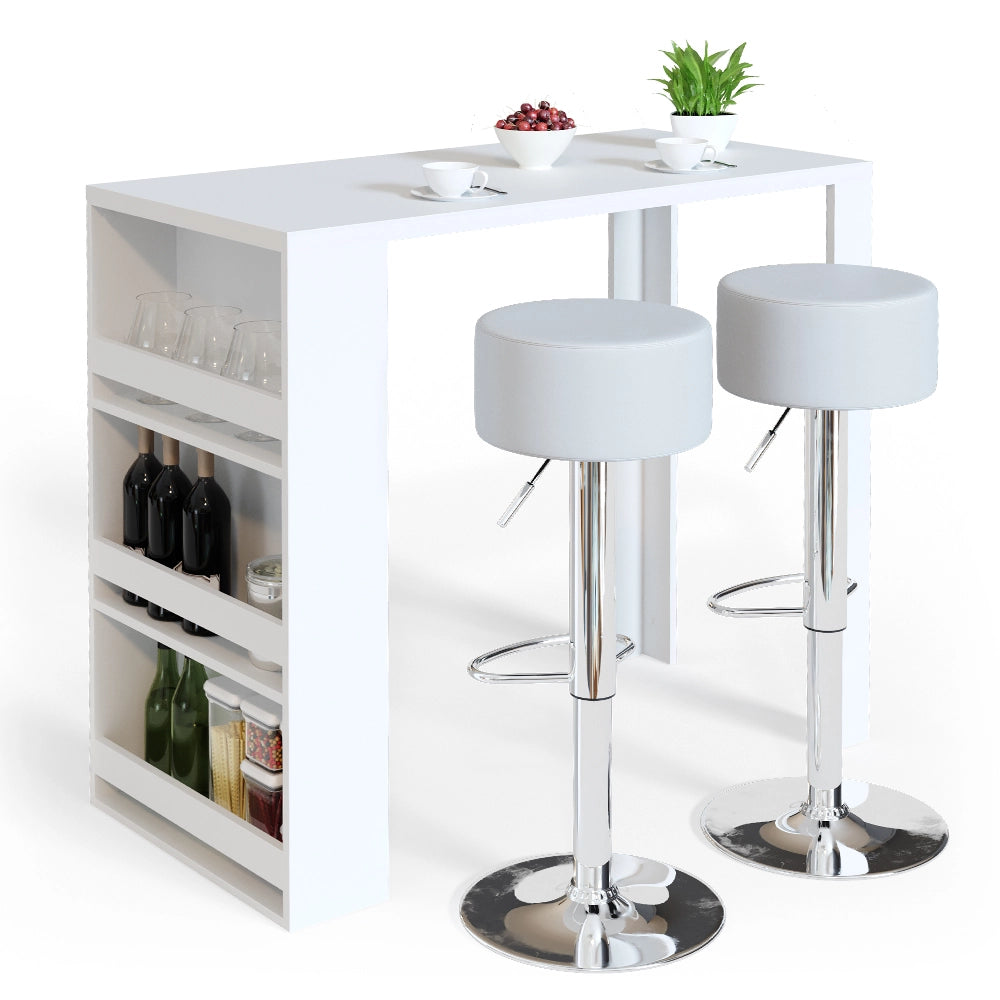 Vicco Tavolo bar alto Bianco 57 x 117 cm