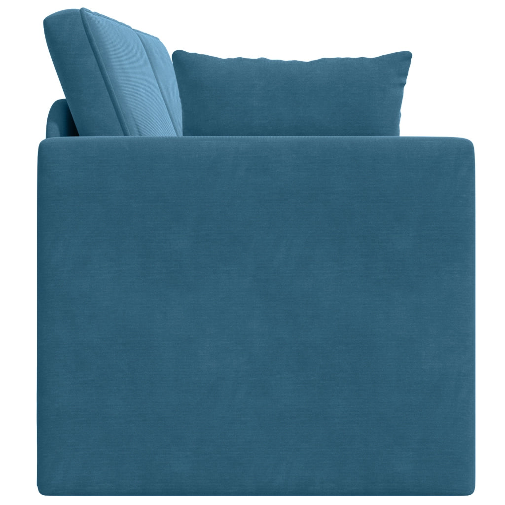 Divano Letto 2-in-1 Blu 213x144x60 cm Velluto