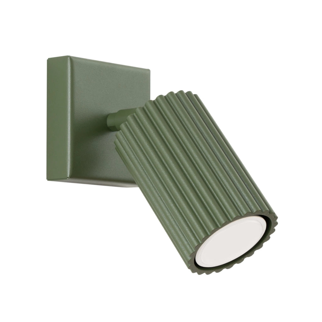 Applique Pure Lume GRAVIO verde oliva orientabile GU10
