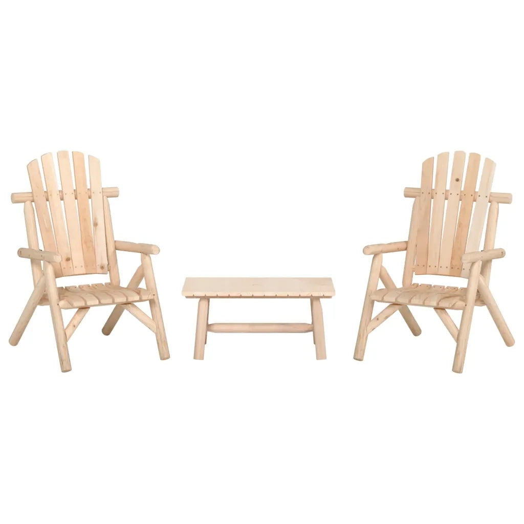 Set Divani da Giardino 3 pz in Legno Massello di Abetecod mxl 124411