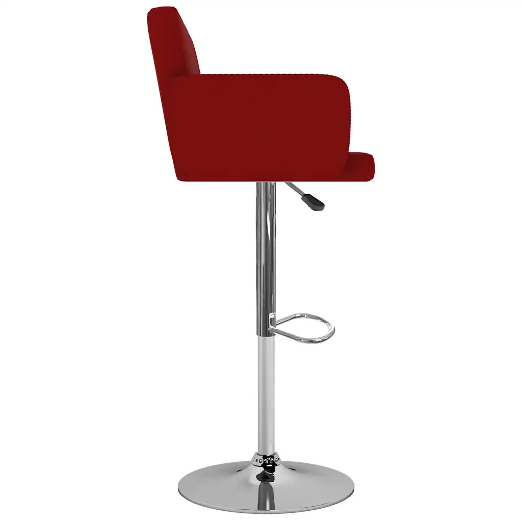 Sgabelli da Bar 2 pz Rosso Vino in Similpelle 323659