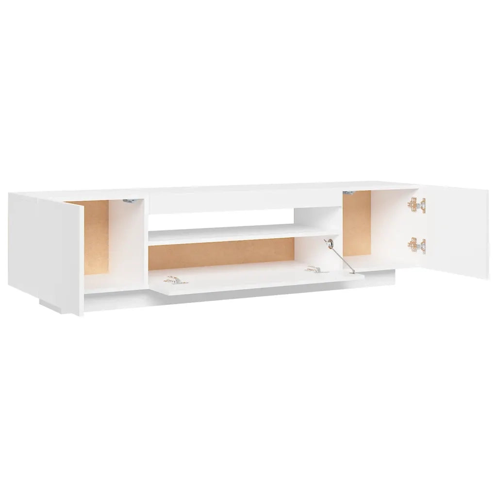 Mobile TV | Armadietto TV | Mobile Porta TV con Luci LED Bianco 160x35x40 cm