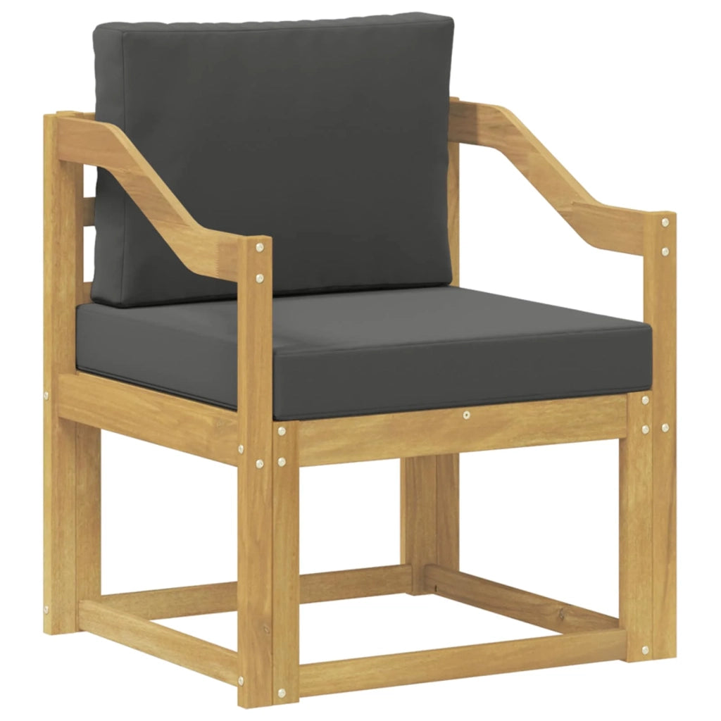 2 Pezzo Set di divani da esterno-Sofa da giardino Poliestere Bianco e Antracite 869124