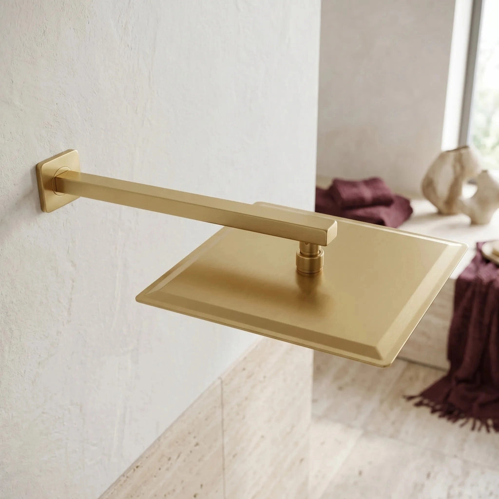 Soffione Doccia Quadrato Rea Js-p015bg 30cm Brush Gold