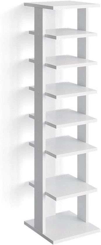 Rack per Scarpe in Piedi con 8 Cassettoni - Smalti per Scarpe per Corridoio e Scale