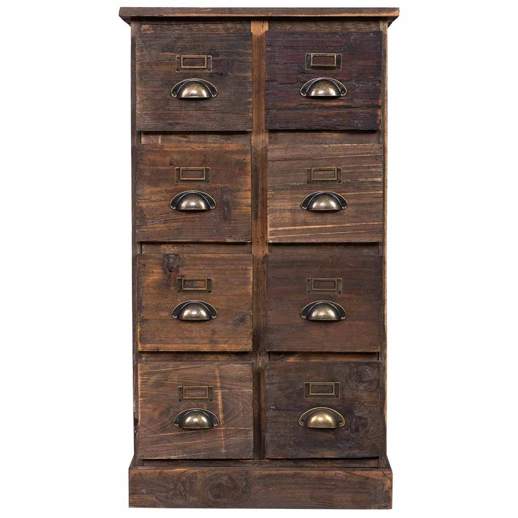 Settimanale in legno con 8 cassetti 48x31x87,5h cm