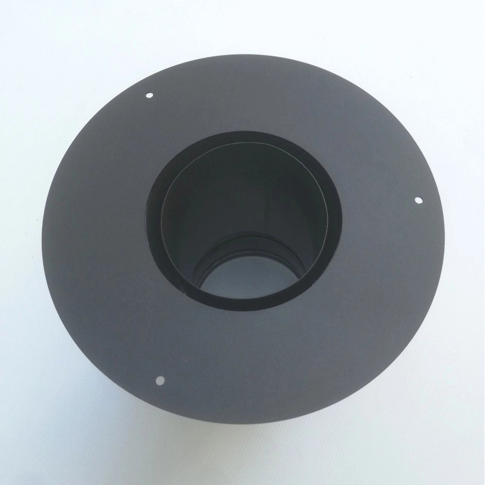 Raccordo a soffitto telescopico da 140mm con innesto per tubo inox per stufa a legna