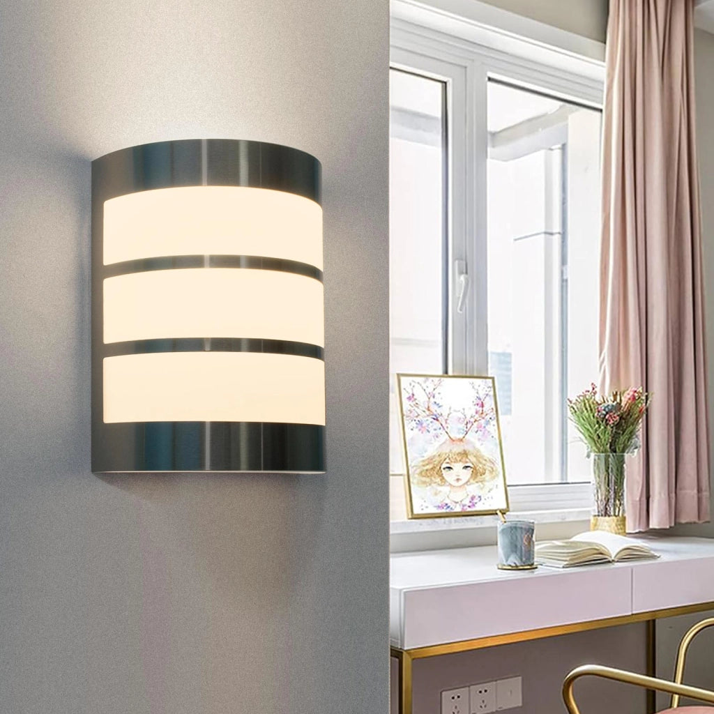 Applique LED esterno lampada moderna impermeabile E27 luce parete muro ingresso giardino terrazza balcone 230V