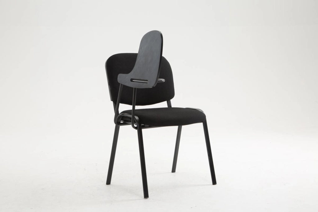 Sedia Ken in tessuto con tavolino ribaltabile nero