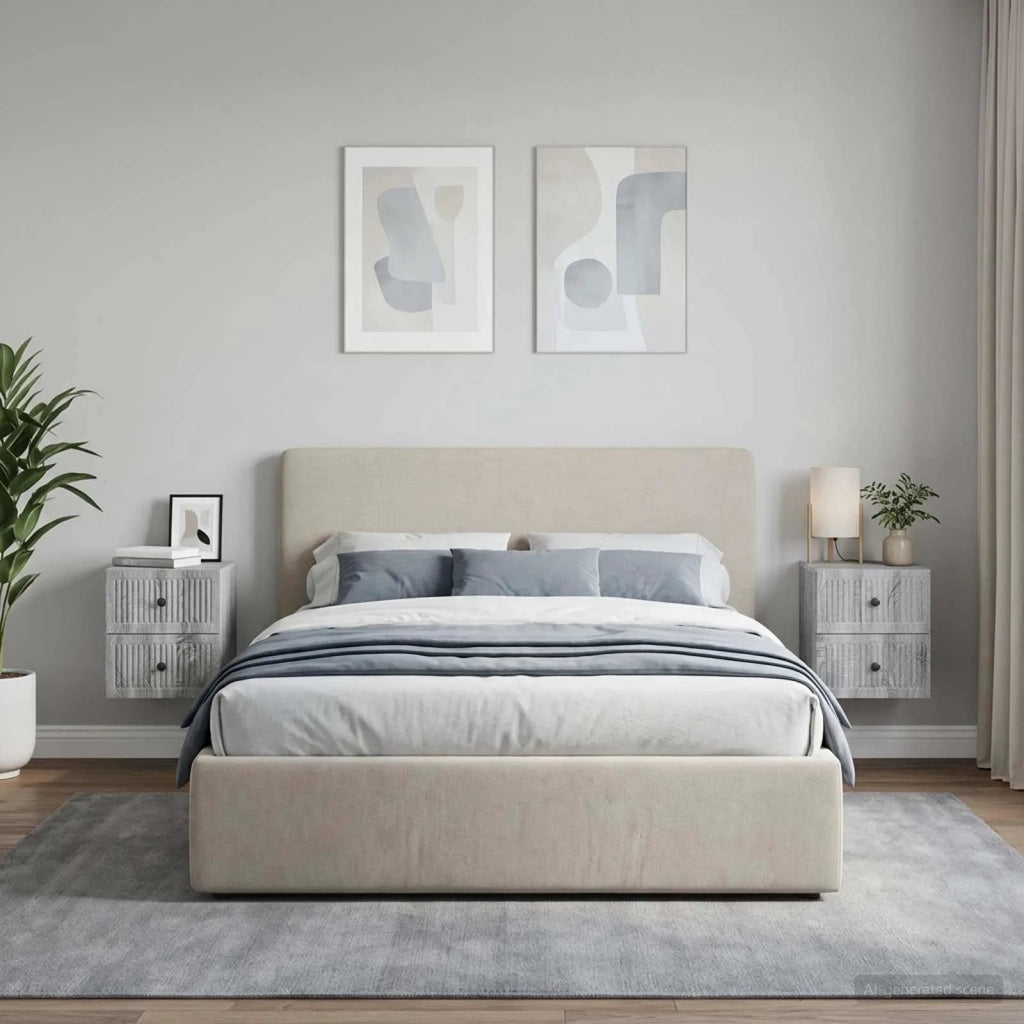 Mobiletto da notte a muro 2 pcs Grigio Sonoma 33 x 34,5 x 40 cm 897968