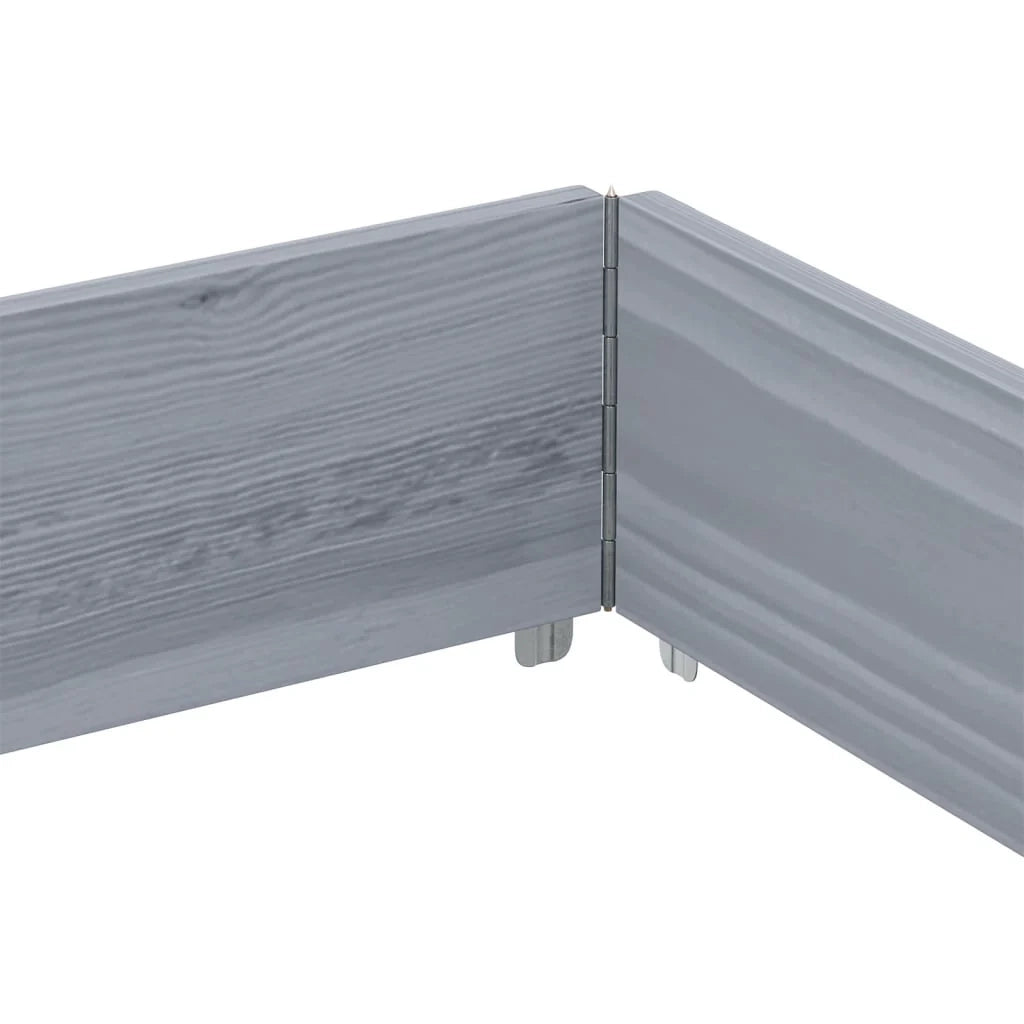 Vassoio per fioriera aiuola rialzata piante fiori terrazza giardino 150 x 100 cm legno massello di pino grigio 02_0037417